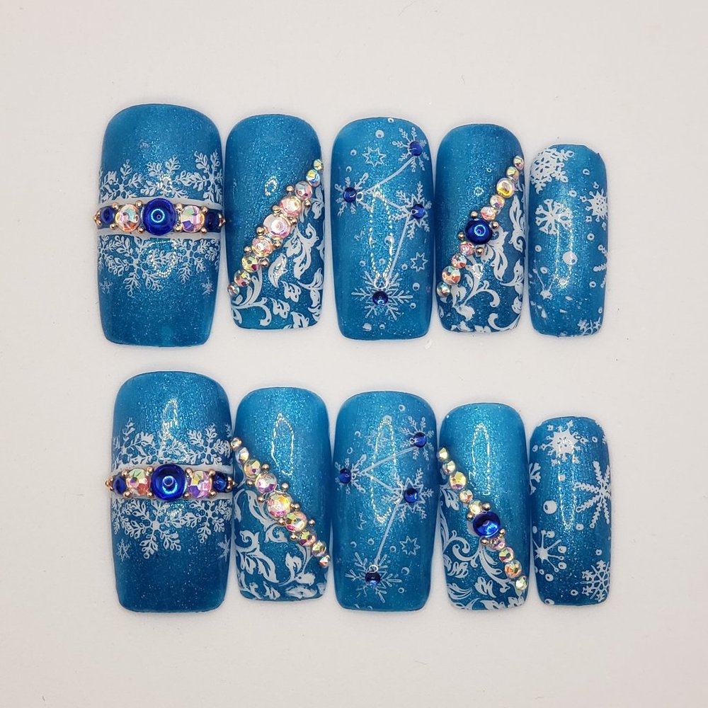 Christmas Long Square press on nails - Picture 4 of 7